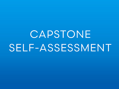 Capstone Self-Assessment
