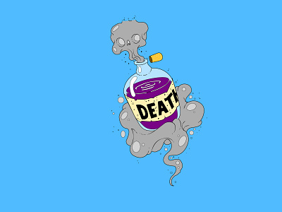 Death Poison design illustration illustrator minimal poison skull vector