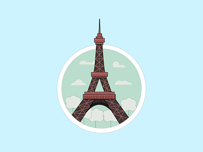 Eiffel Tower design eiffeltower icon illustration illustrator logo minimal paris parisian vector