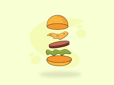 Burger 🍔 burger.illustration.cheese. design icon illustration illustrator logo minimal vector