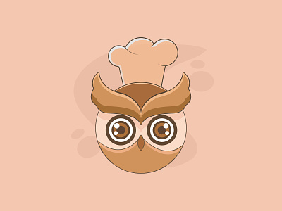Chef Owl chef design icon illustration illustrator logo minimal owl owl logo vector