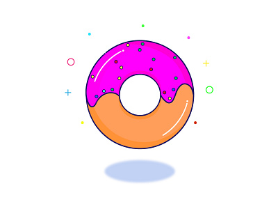 Donut design desserts donut doughnut flat design food icon illustration illustrator logo minimal vector