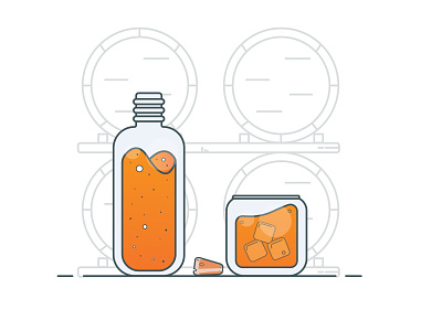 Whisky beer bottle design icon illustration illustrator logo minimal vector whisky