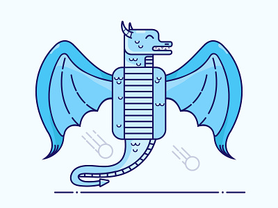 Dragon cold design dragon icon illustration illustrator logo minimal vector