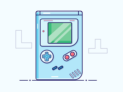 Nintendo Gameboy console design games icon illustration illustrator logo minimal nintendo vector