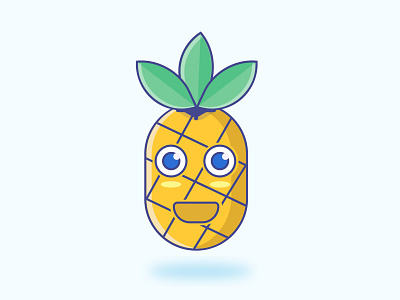 Pineapple design food fruit icon illustration illustrator logo minimal pineapple vector