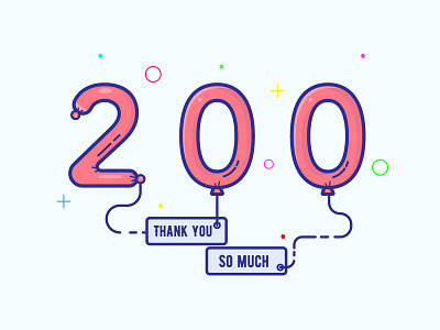 Thank you ! 200 200mark design icon illustration illustrator instagram logo minimal vector