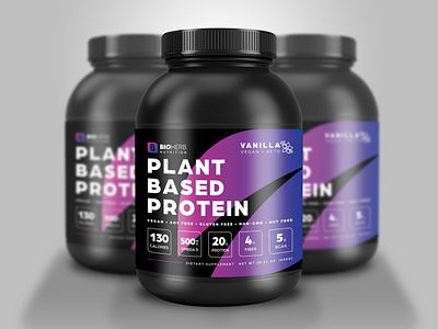 Plant Based Protein brand branding graphic artist graphic design label design package design packaging product design protein shake typography