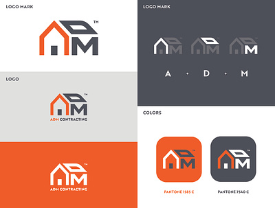 ADM Contracting Logo Development adobe brand identity branding construction construction logo design graphic artist graphic design illustration illustrator logo logo design vector