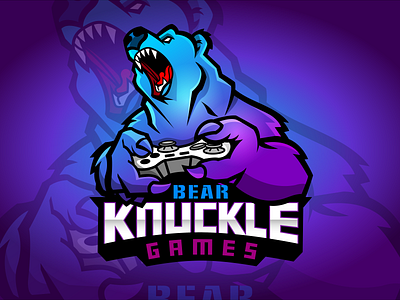 Bear Knuckle Games eSports Logo adobe bear logo brand brand identity design esports esports logo graphic artist graphic design illustration illustrator logo logo design