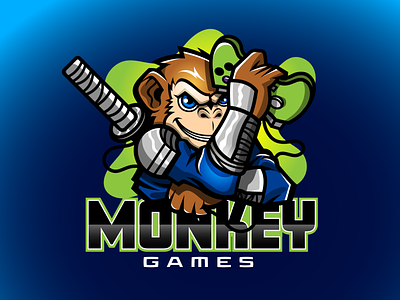 Monkey Games eSports Logo adobe artist branding esports graphic artist graphic design illustration illustrator logo logo design vector