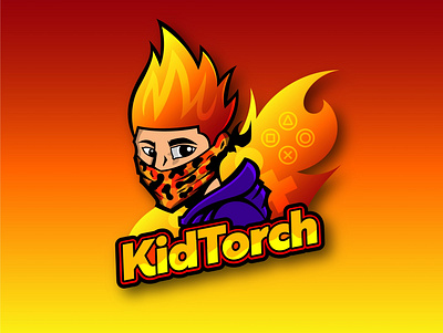 Kid Torch adobe artist brand identity esport esports logo esports mascot graphic artist graphic design illustration illustrator logo logo design mascot logo vector vector art