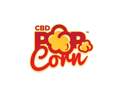 CBD Popcorn Logo adobe art artist brand brand identity branding cbd cbd oil design graphic artist graphic design illustration illustrator logo logo design logo mark type typography vector