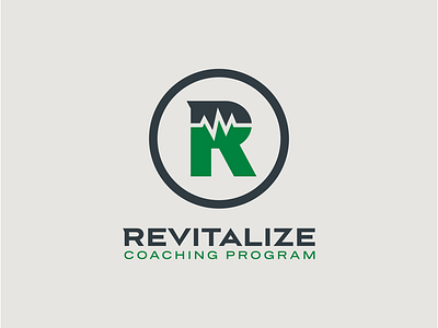 Revitalize Coaching Program artist brand brand identity branding graphic design illustration illustrator logo logo design pulse pulse logo r logo vector vector art vector logo