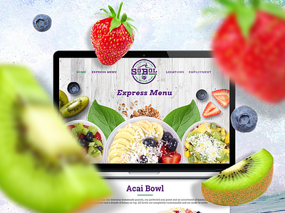 Sobol Express Menu Mock-up artist açaí bowl brand branding graphic artist graphic design ui ux web design website wordpress