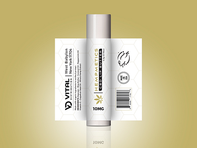 CBD Lip Balm Label Design branding cbd graphic artist graphic design hemp package design product design