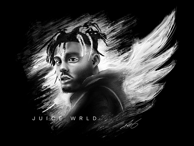 Juice Wrld art artist artwork creative design drawing hip hop illustration juice wrld music portrait procreate rapper sketch