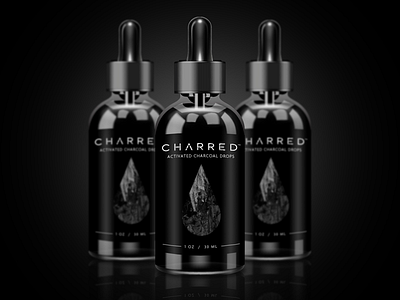 Charred activated charcoal branding charcoal graphic artist graphic design label design package design product product design product development