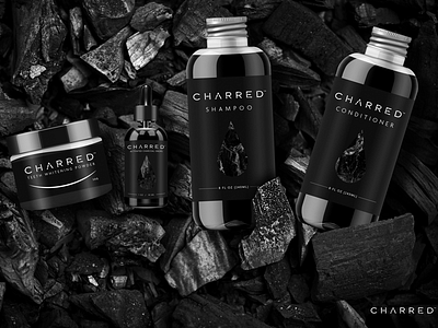 Charred Branding activated charcoal branding charcoal graphic design label design logo logo design package design product design.