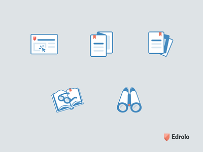 Educational resource-themed icons