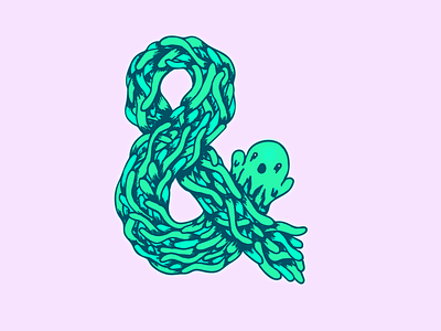 Spooky Season ampersand boo dribbbleweeklywarmup drip ghost glowing gooey gross halloween haunted illustration scary slime spooky symbol weeklywarmup