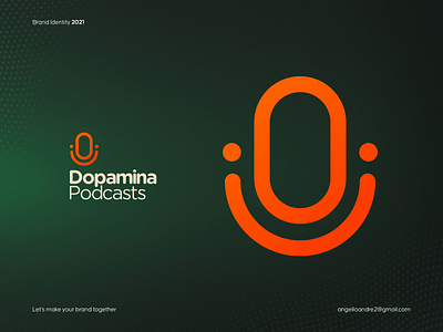 Dopamina Podcast brand branding design graphic design logo logotype minimal podcast podcasts