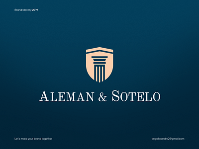 Aleman & Sotelo brand branding design graphic design justice law lawyers legal study logo logotype minimal vector