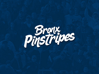 Bronx Pinstripes custom typography logo sports sports branding yankees