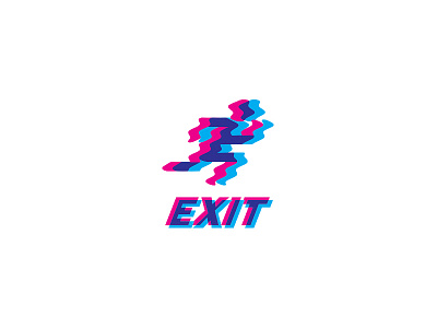 Exit (Logo idea) blue branding design exit exit festival exit serbia festival holographic logo logodesign music festival red serbia serbian