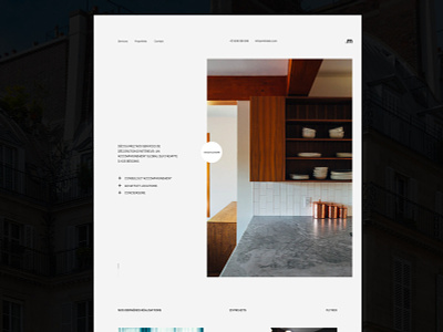 Project page for a architect / interior design company art direction branding grid interface minimal minimalist typography ui webdesign