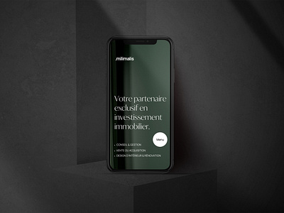 Clean mobile homepage design