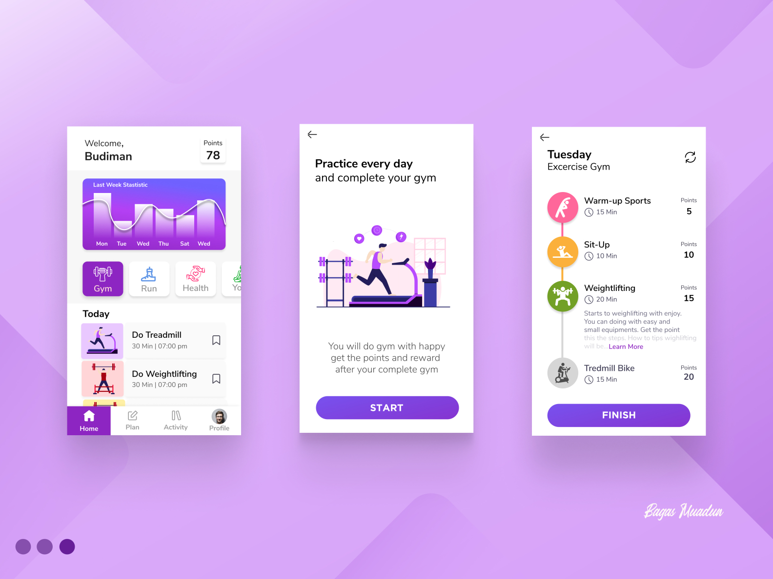 Work Out Interface Mobile By Bagas Muadun On Dribbble