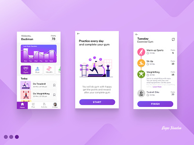 Work Out Interface Mobile illustration typography ui ux