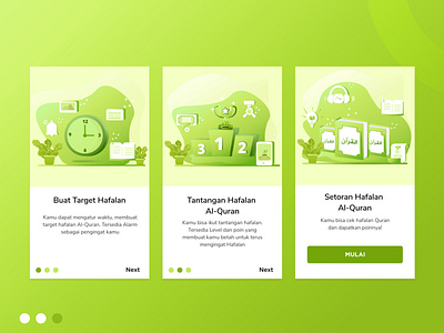 Quran Challange On Boarding illustration ui ux