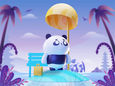 Cute Panda 3d 3d artist 3d modeling design illustration