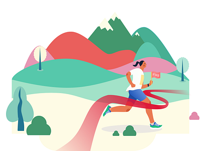 Running design illustration