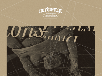 Dromopoda Transmissions CD cover micrograph monochrome sleeve typography