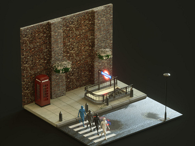 Little City - London 3d animation art c4d cgi cinema 4d design motion