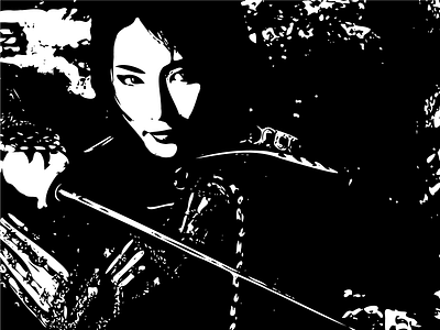 Samurai adobe illustrator adobe photoshop digitalink samurai simple vector vectorart woman