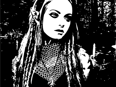 The fae blackandwhite cartoon comic design digitalinking elf faerie follow me illustration illustrator photoahop vector vectorart vectorartist woman
