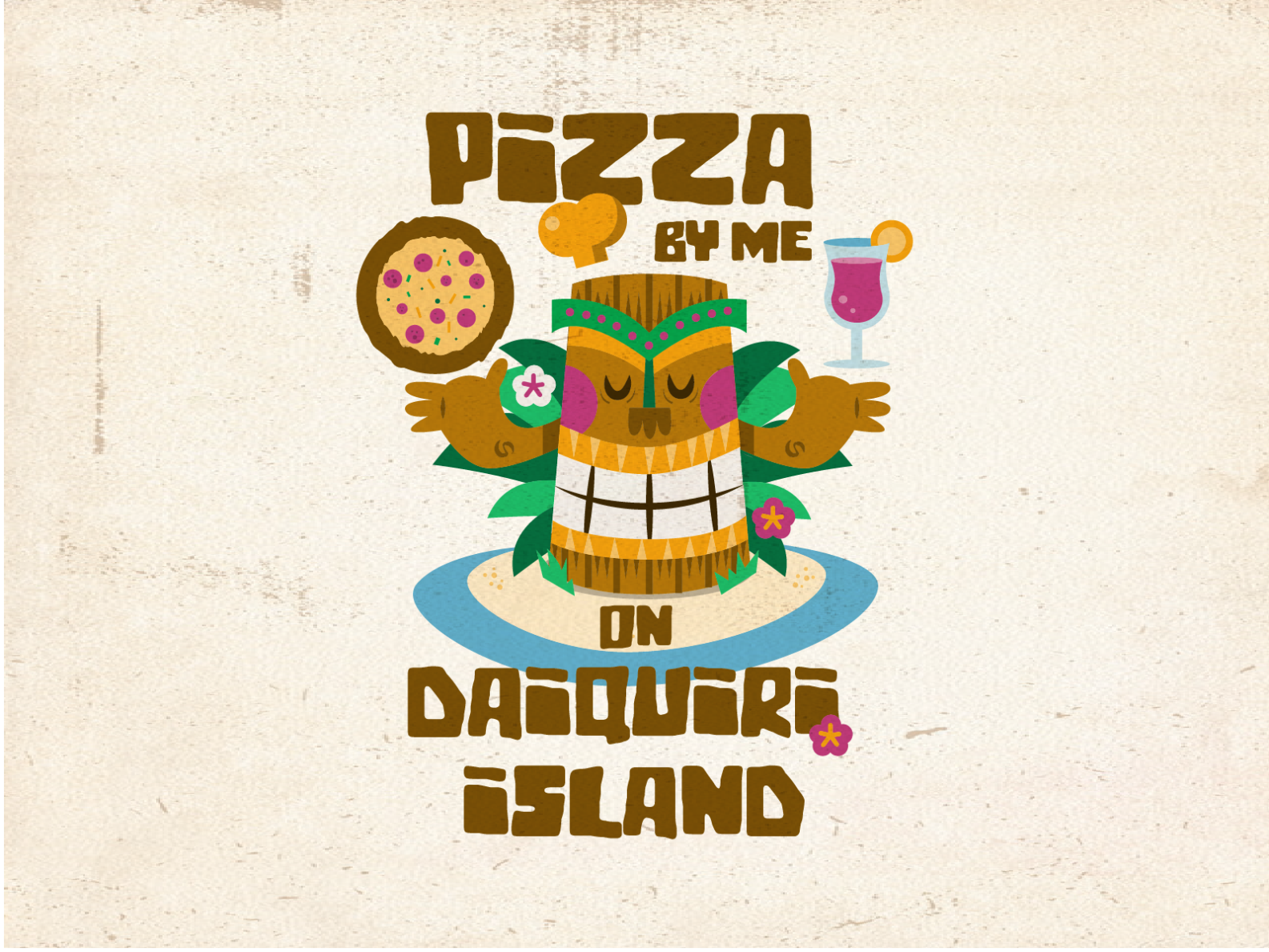 Pizza By Me on Daiquiri Island by Lem Canady on Dribbble
