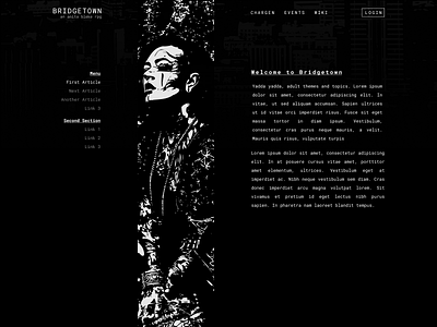 Bridgetown Landing page design. design grunge illustration illustrator retro design ui vector vectorart web webdesign