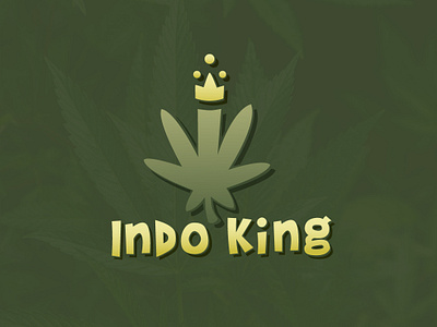 Indo King Logo branding cannabis cannabis logo crown logo design follow me followers graphic design illustration illustrator illustrators leaf logo logo design marijuana pot retro design vector vectorart