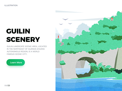 Guilin Scenery app design illustration ui web
