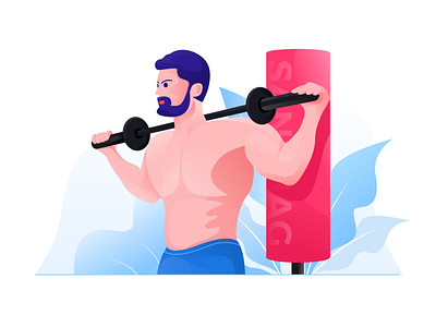 Fitness illustration app design illustration illustrator ui
