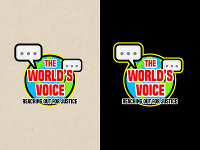 The World's Voice logo network vector