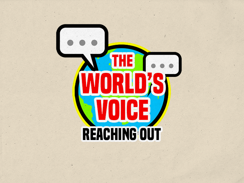 The World's Voice - Animated animated logo network vector
