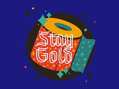 Stay Gold blackletter illustration ipad pro ipadpro lettering procreate procreateapp quarantine stay gold toilet paper