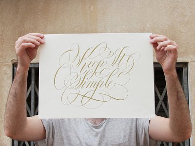 Keep It Simple calligraphy copperplate cursive flourish flourishes keep it simple script silkscreen