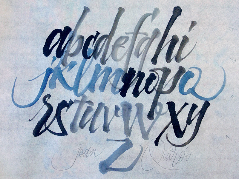 Brush Alphabet calligraphy brush brushlettering alphabet letters ink brushpen italic script expressive